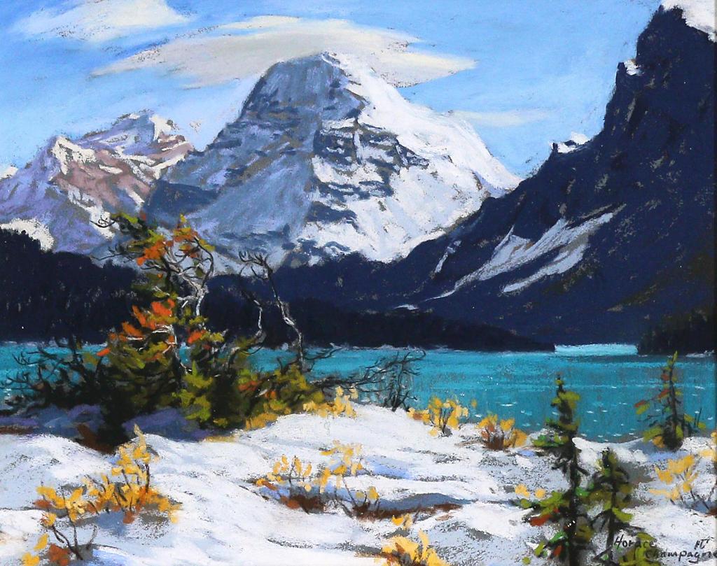 Horace Champagne (1937) - Brilliant Sun On The Snow (In September, Bow Lake, Banff National Park, Alberta); 2005