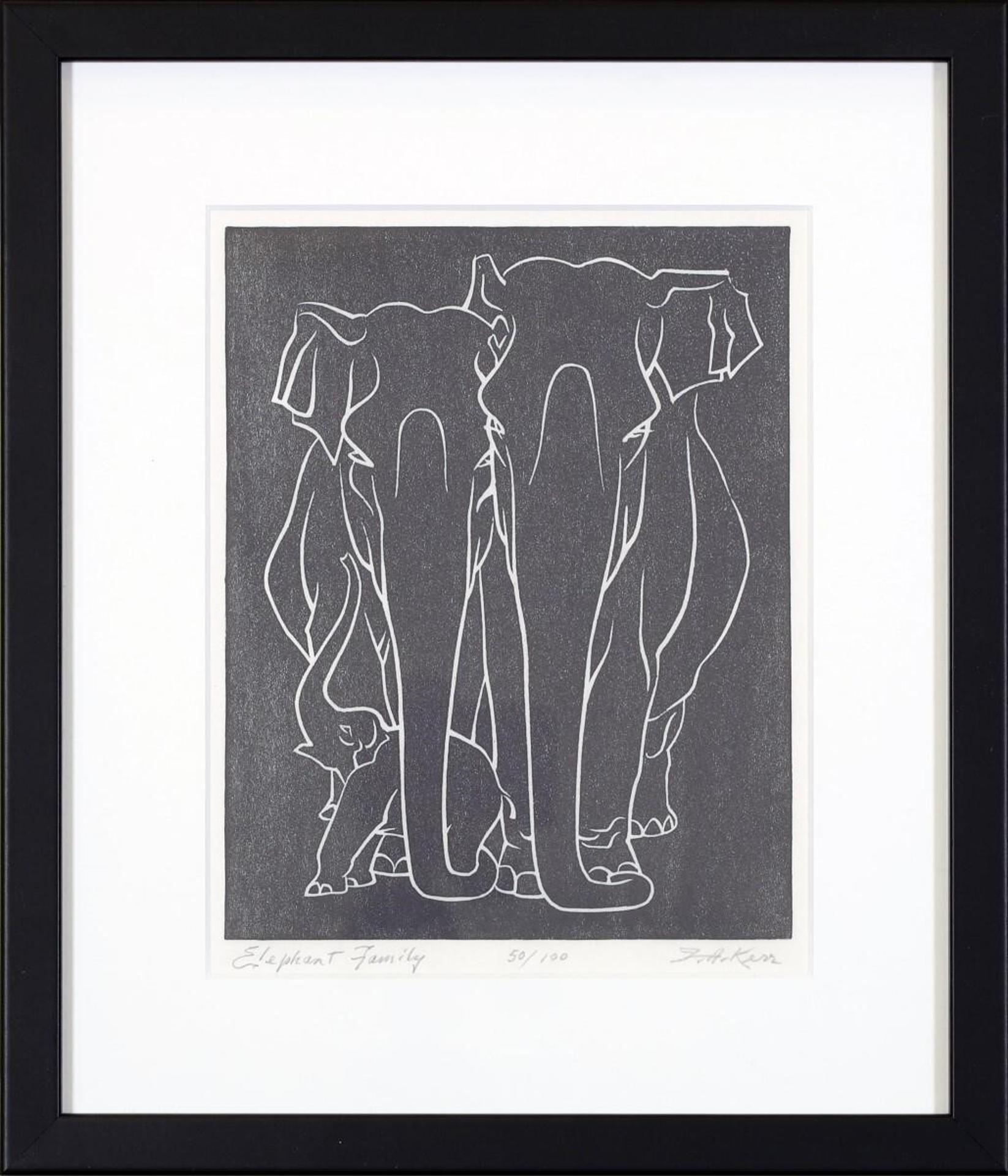 Illingworth Holey (Buck) Kerr (1905-1989) - Elephant Family; ed. #50/100
