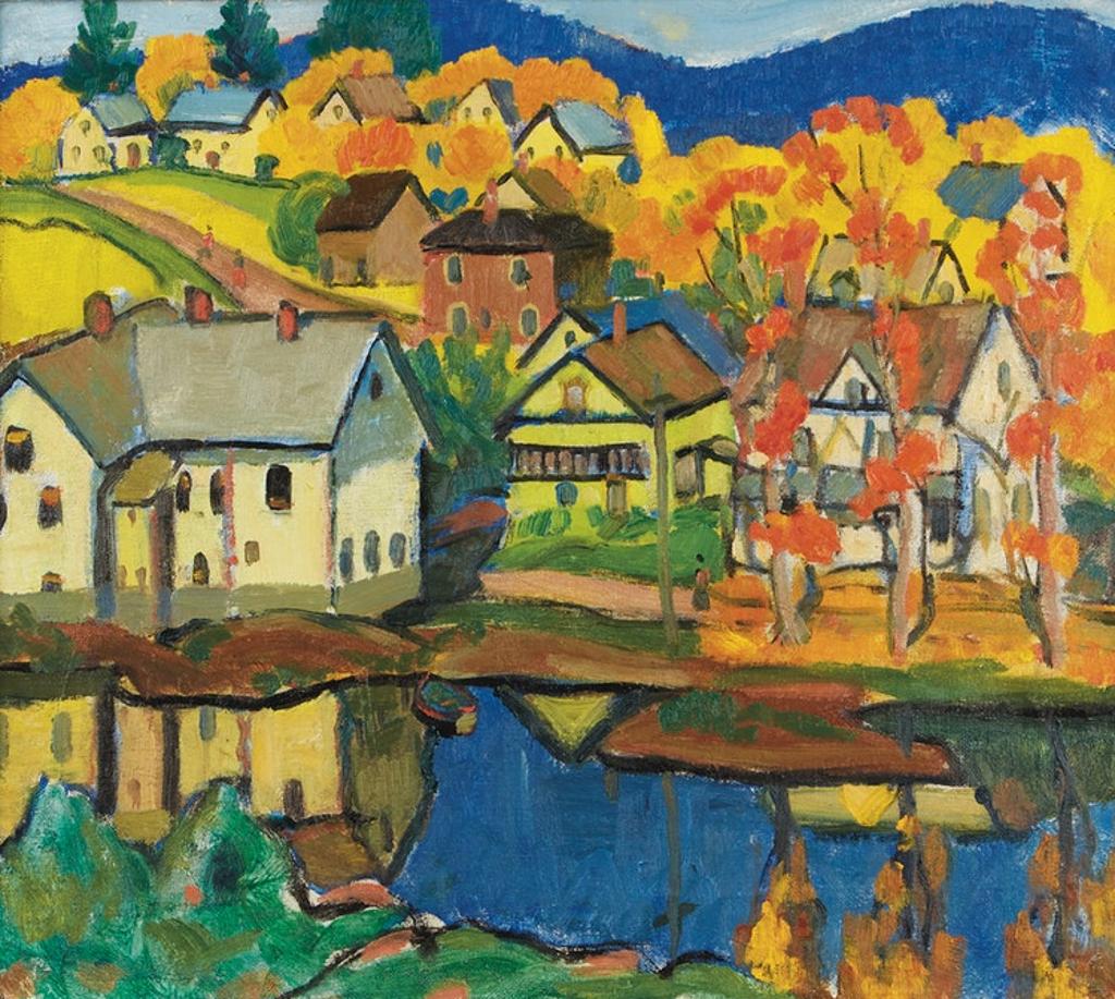 Randolph Stanley Hewton (1888-1960) - Village in Autumn