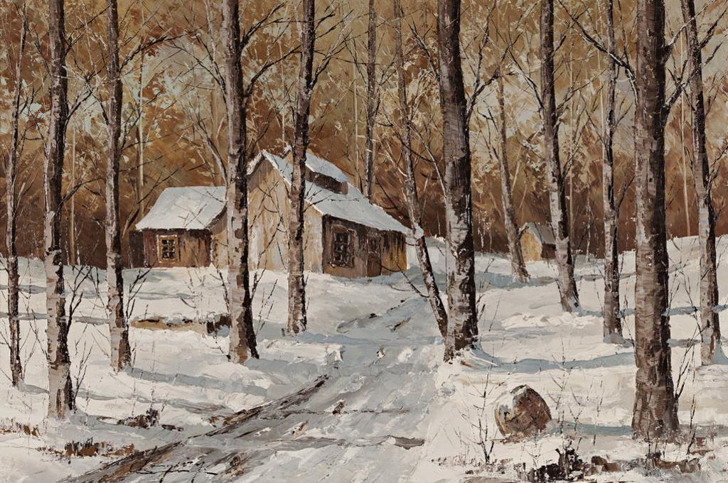 Claude Langevin (1942) - Cabin in Winter