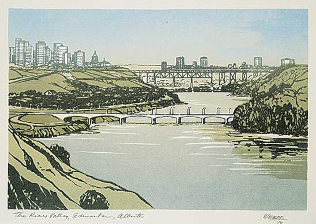 George Weber (1907-2002) - The River Valley, Edmonton, Alberta
