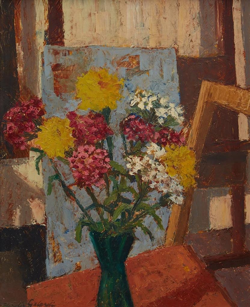 Herdis Gelardi (1916) - Interior with Flowers