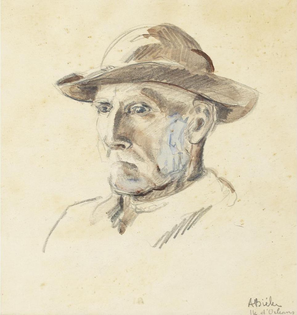 Andre Charles Bieler (1896-1989) - Portrait Of A Man, Ile D’Orleans
