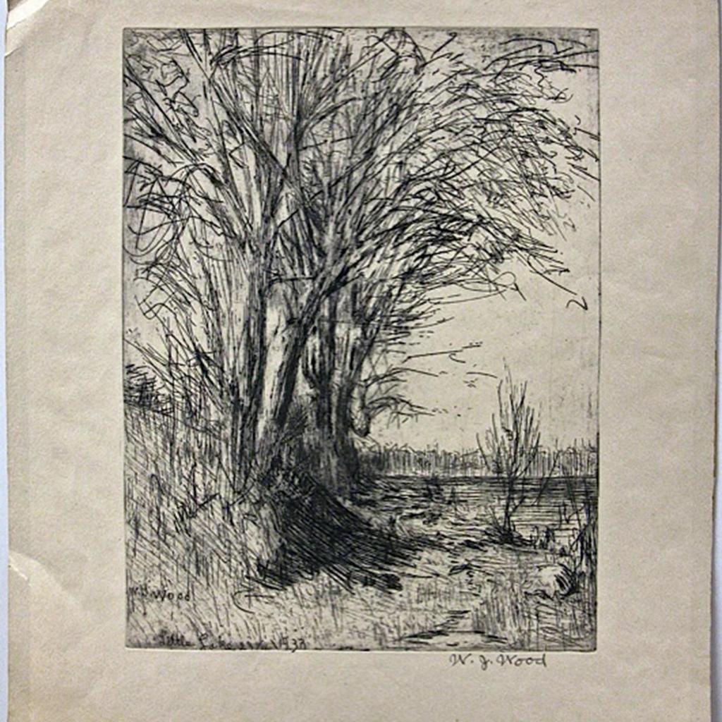 William John Wood (1877-1954) - Little Lake; Pond Study