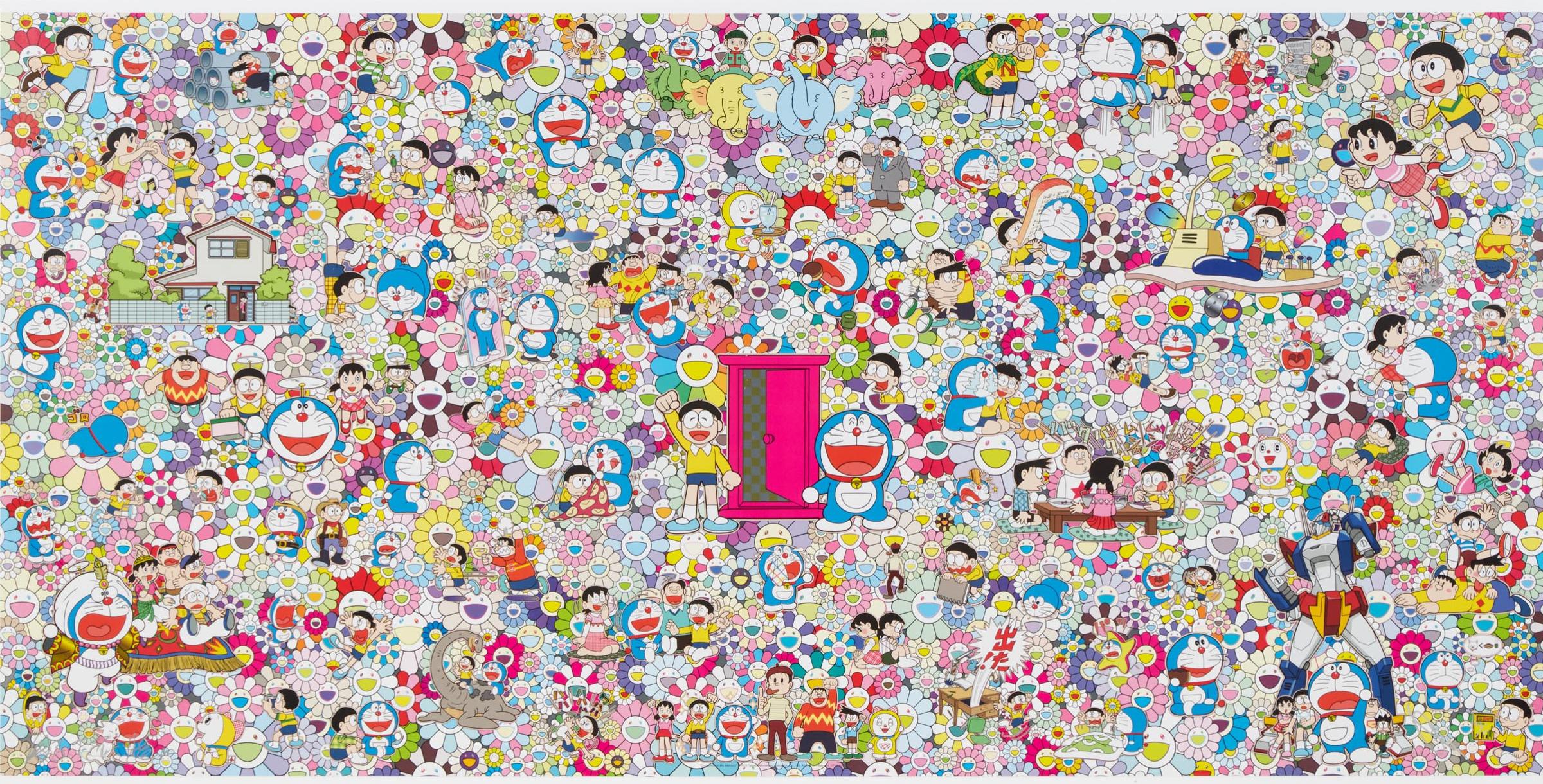 Takashi Murakami (1962) - 村上隆 (1962- ) 《我记忆中的哆啦A梦》限量版画 签名
