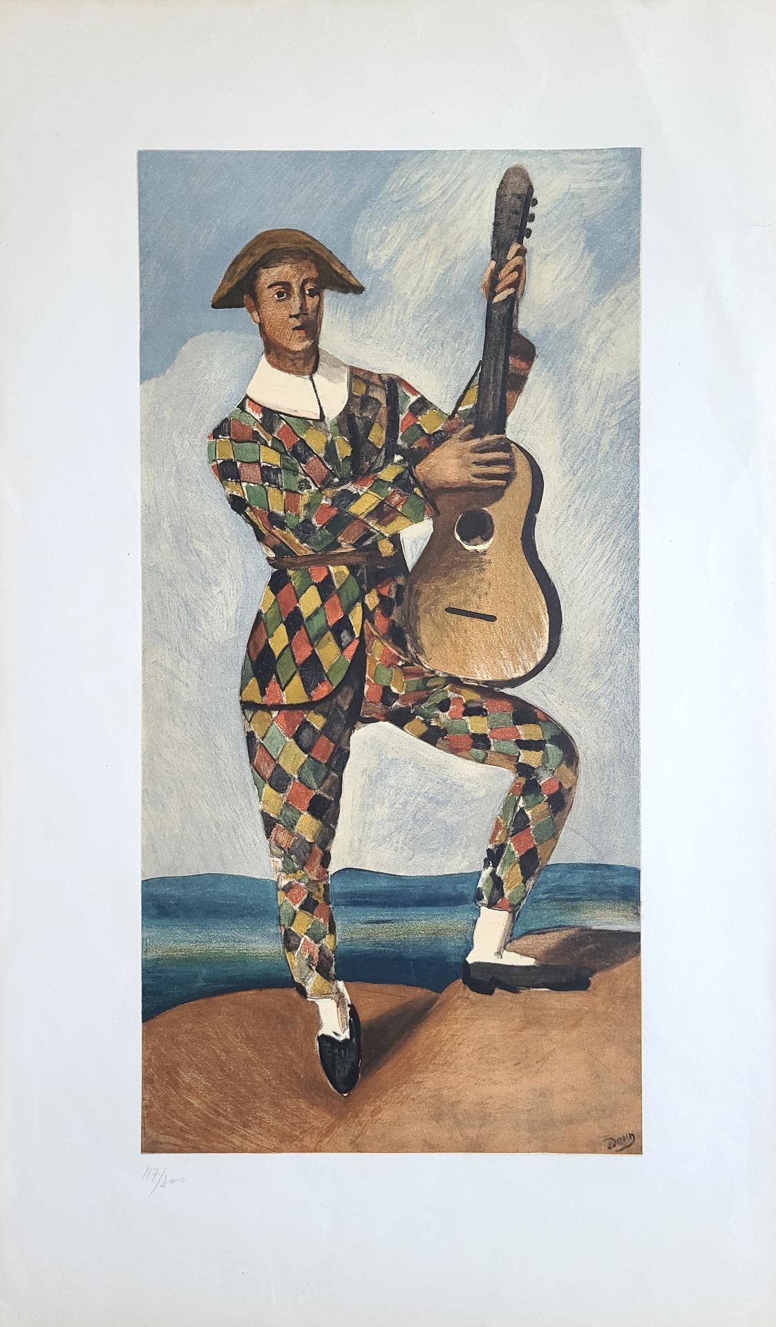 André Derain (1880-1954) - Arlequin à la guitare, c. 1950