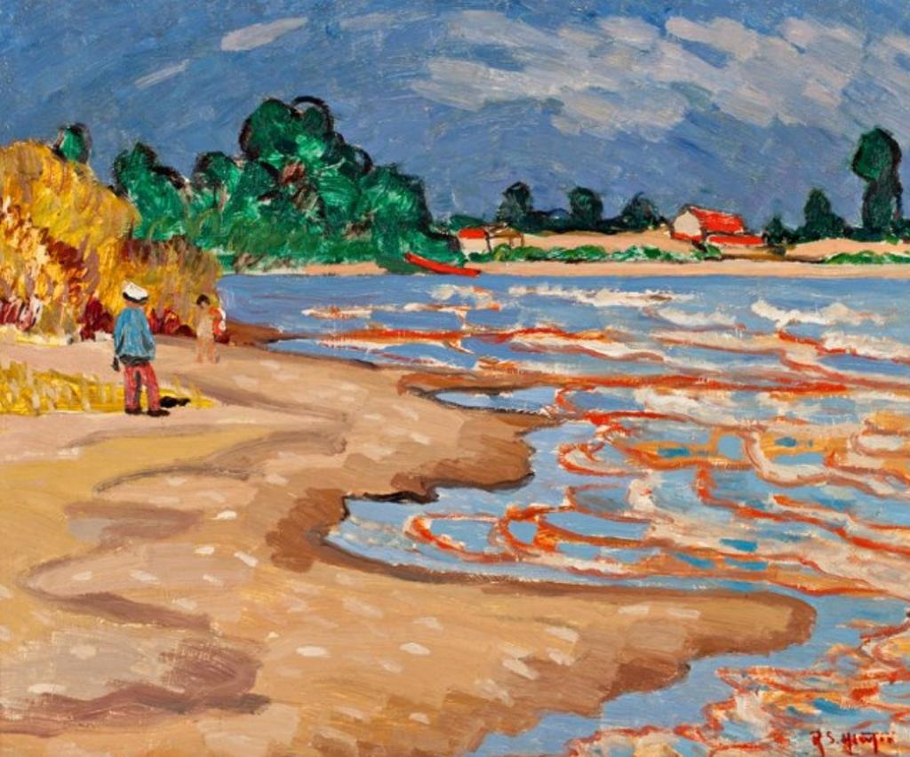 Randolph Stanley Hewton (1888-1960) - Children at the Beach