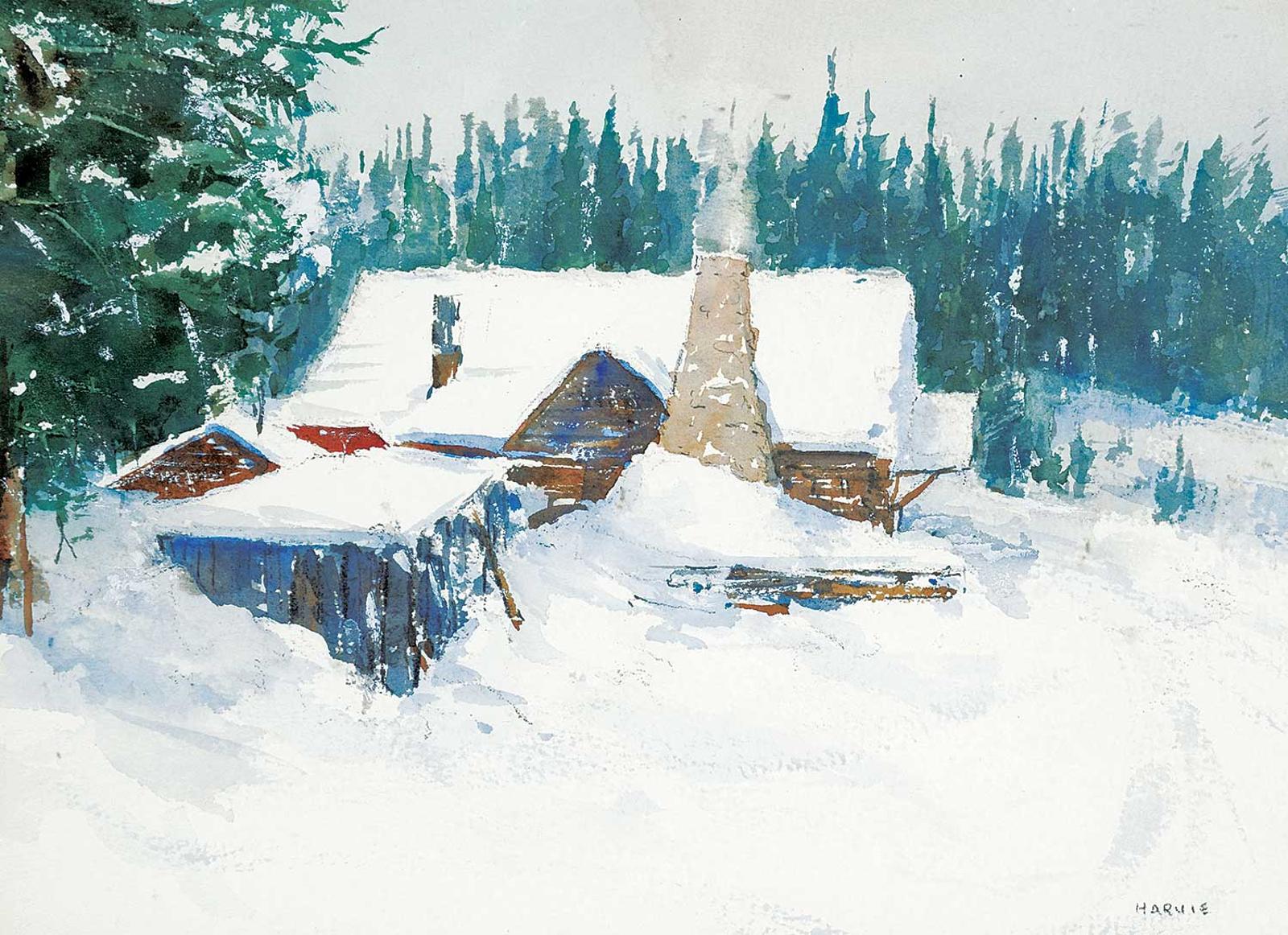 John William Harvie (1928-2018) - View from the Outhouse - Skoki Lodge