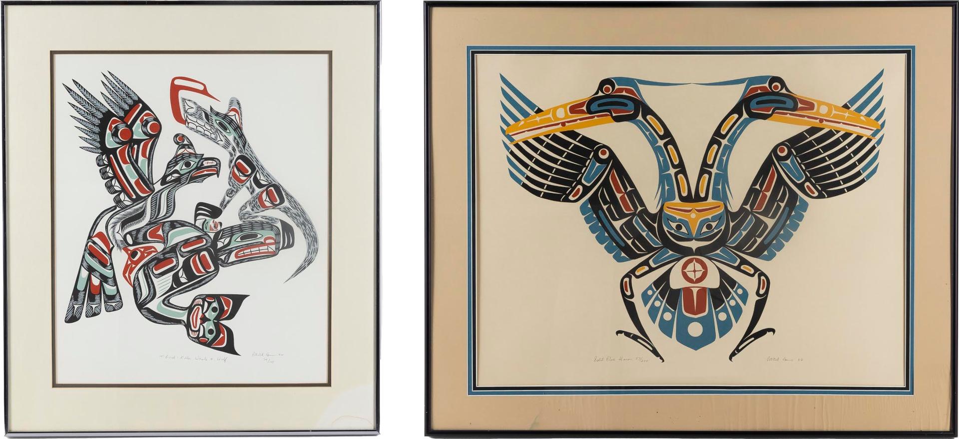 Patrick Amiot (1960) - Split Blue Heron, 1980; Thunderbird, Killer Whale And Wolf, 1986