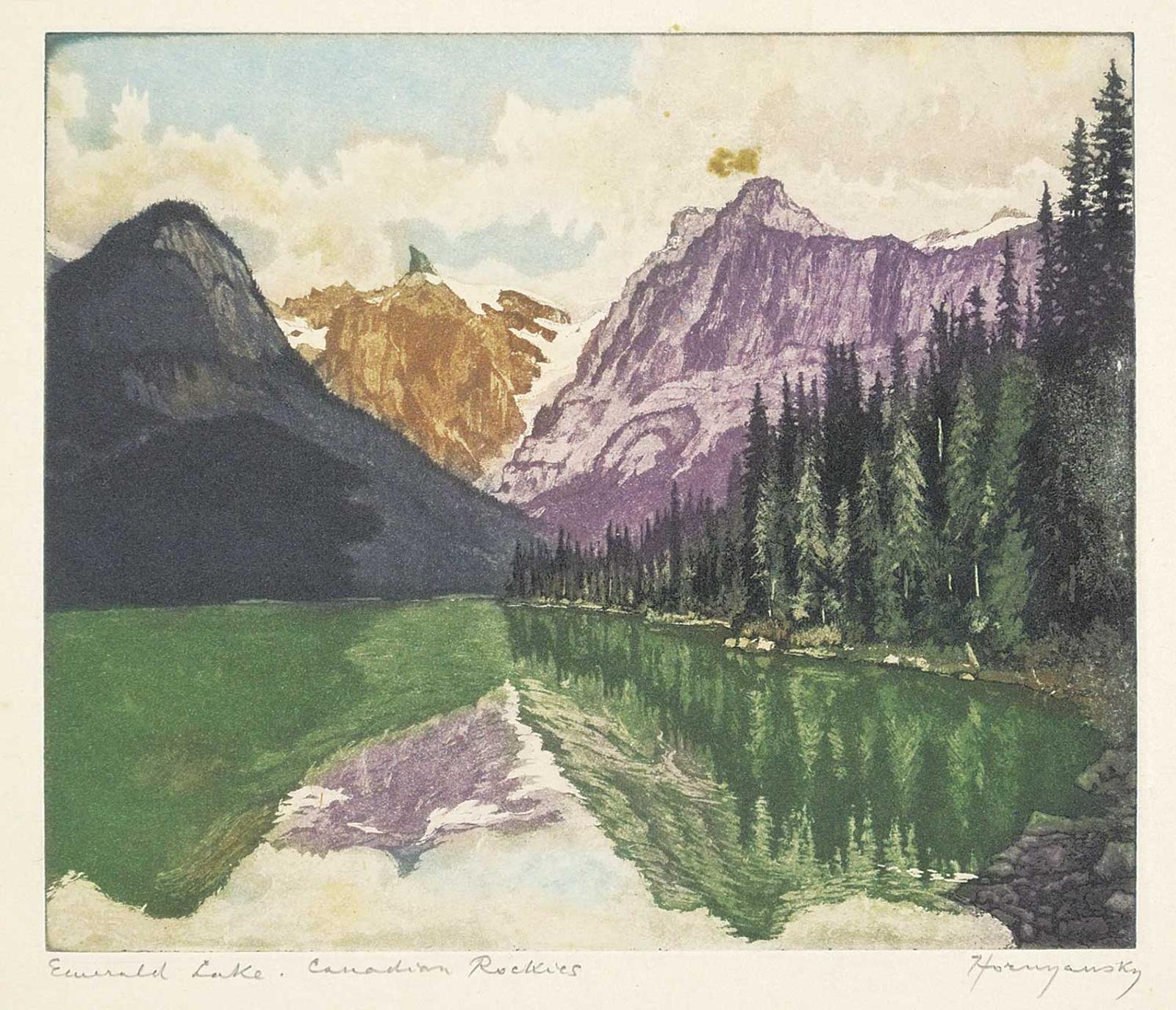 Nicholas Hornyansky (1896-1965) - Emerald Lake, Canadian Rockies