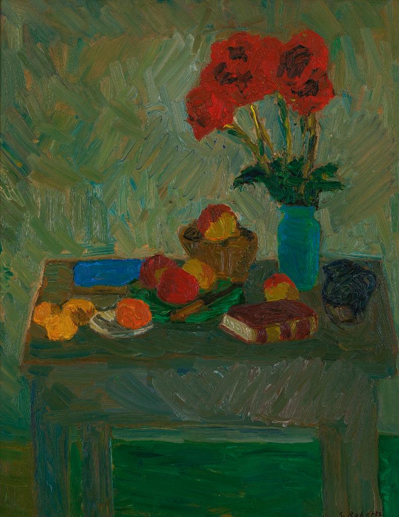William Goodridge Roberts (1921-2001) - Nature Morte Au Bouquet Rouge