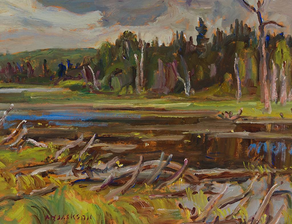 Alexander Young (A. Y.) Jackson (1882-1974) - Driftwood Beside a Quiet Lake, Likely Opeongo Area