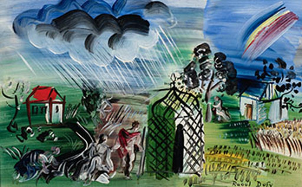 Raoul Dufy (1877-1953) - La pluie sur la tonelle