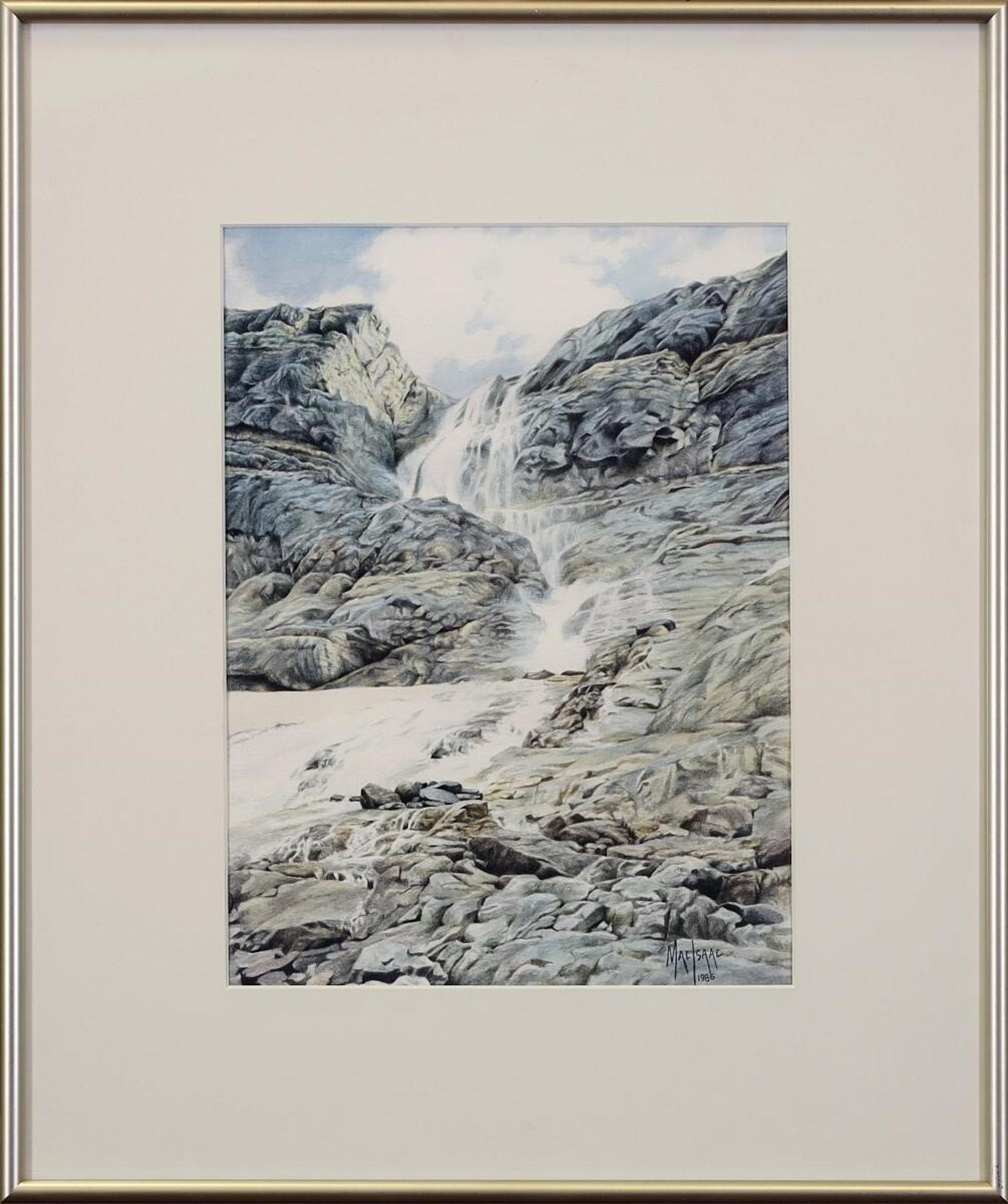 Macisaac - Untitled, Rocky Waterfall;1986