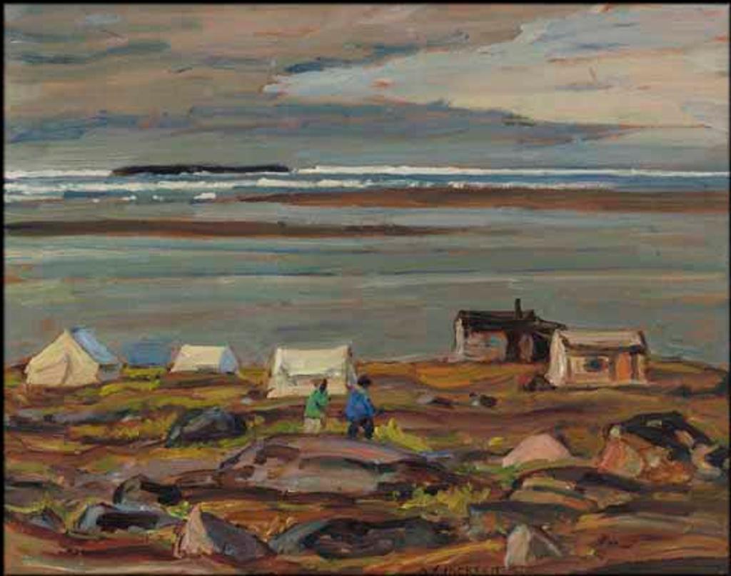 Alexander Young (A. Y.) Jackson (1882-1974) - Coppermine - Shoreline in Front of Nursing Station