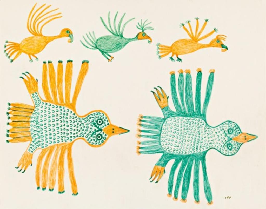 Tukiki Atamik (1915-1991) - Untitled (Five Birds), ca. 1971-73