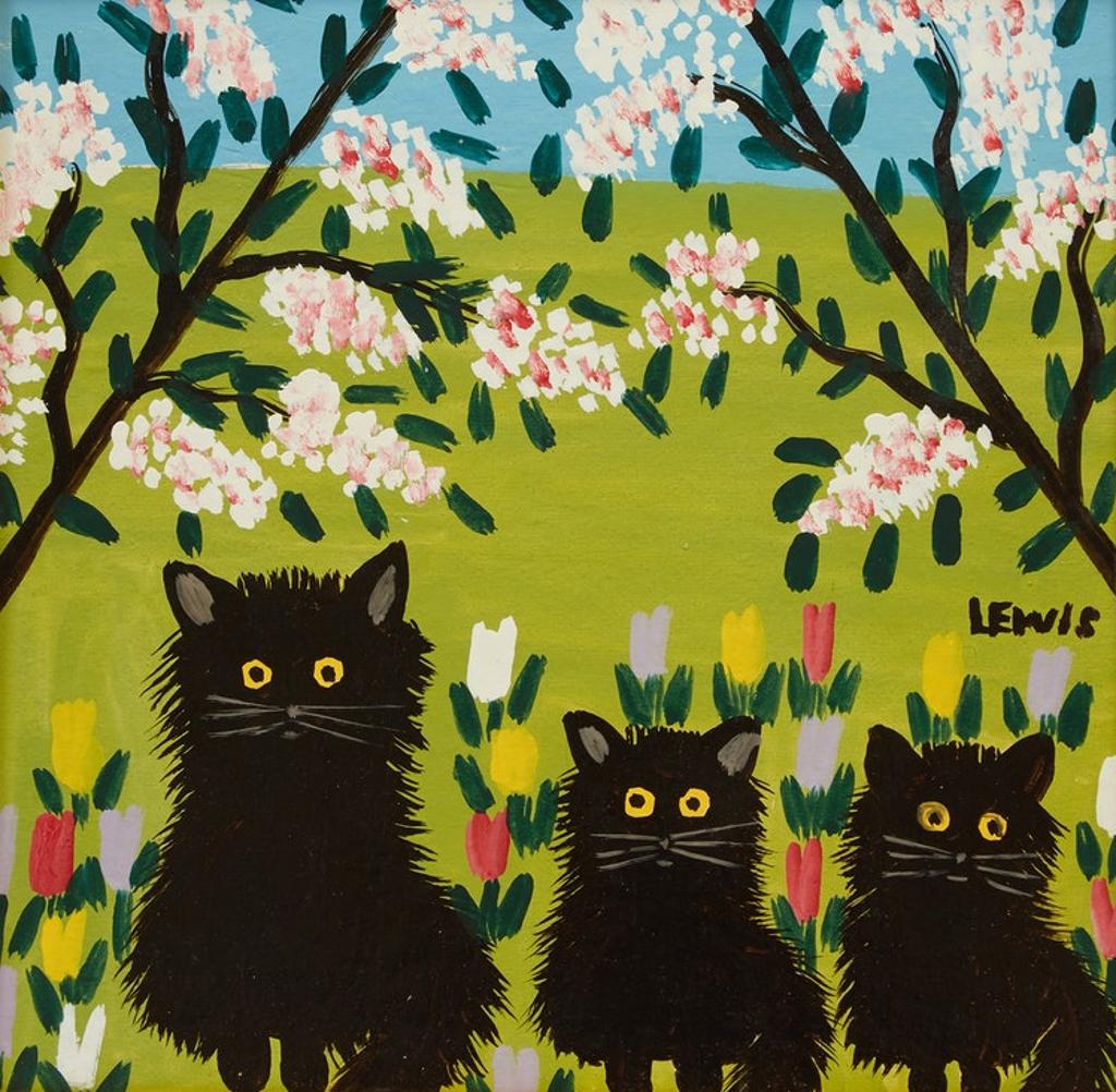 Maud Kathleen Lewis (1903-1970) - Three Black Cats