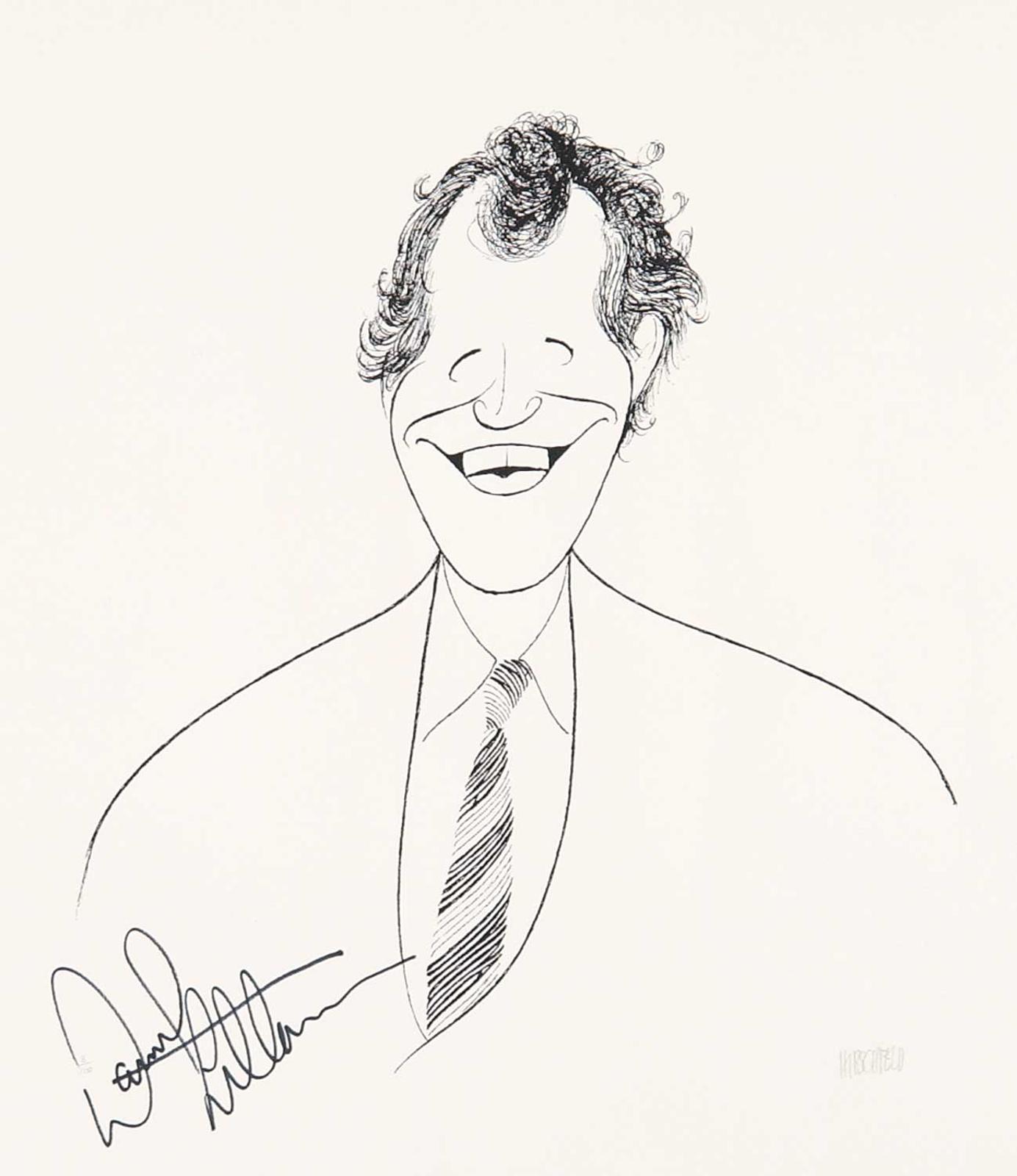 Al Hirschfeld (1903-2003) - Untitled - David Letterman  #8/100