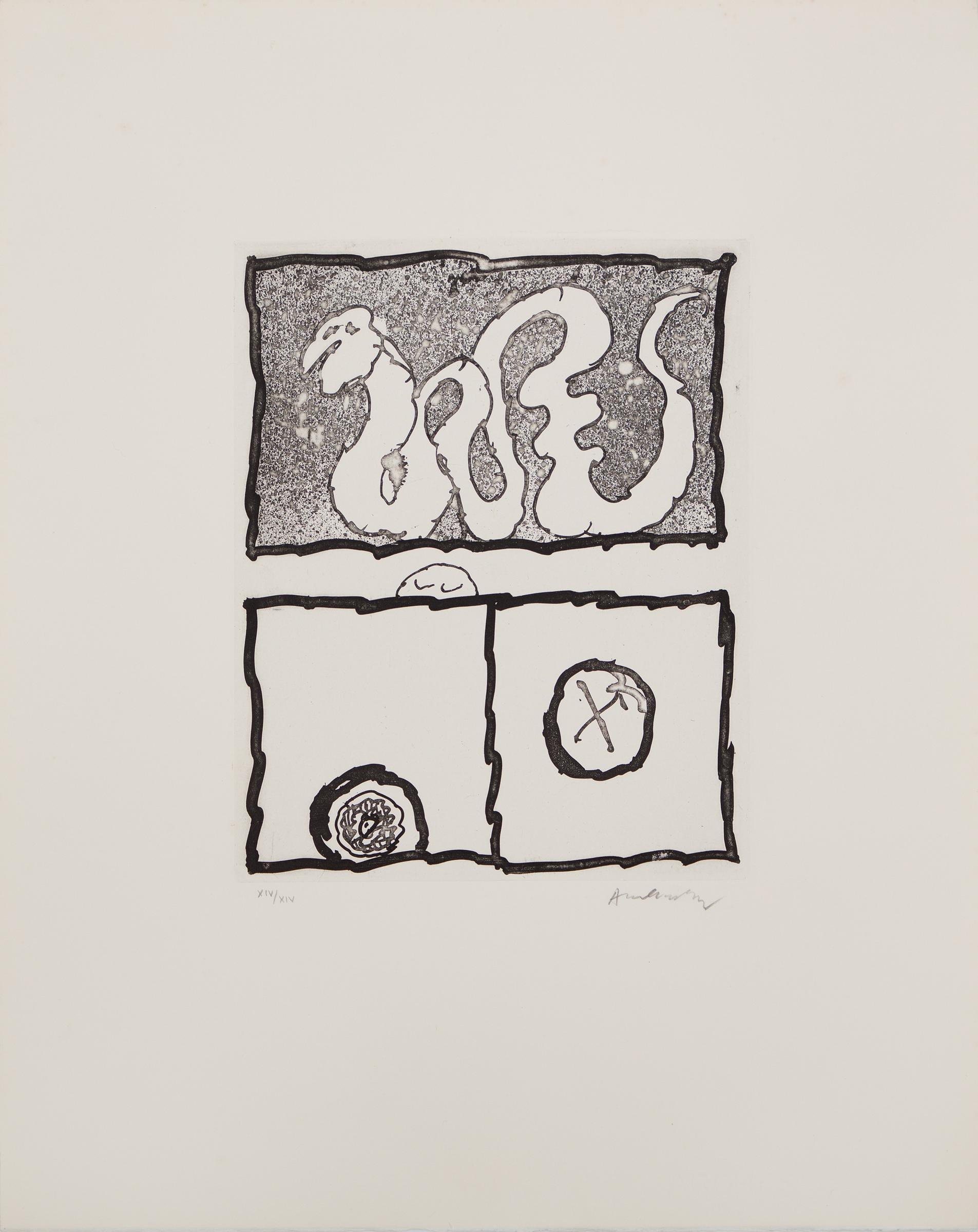 Pierre Alechinsky (1927) - L'avenir de la propriété V, (De la suite supplémentaire / From the supplementary suite), 1972