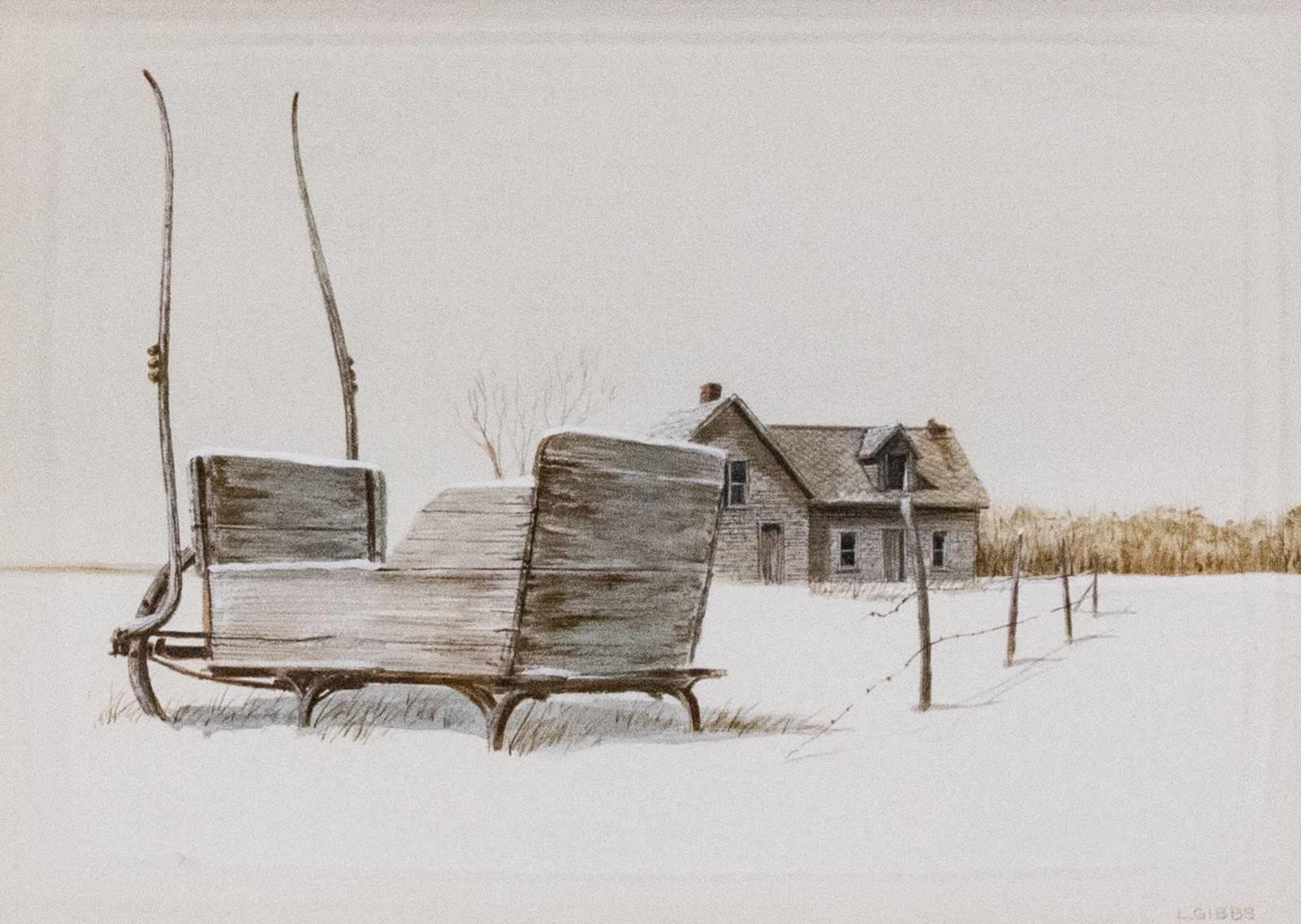 Leonard (Len) James Gibbs (1929-2010) - Untitled, Farmhouse and Cutter