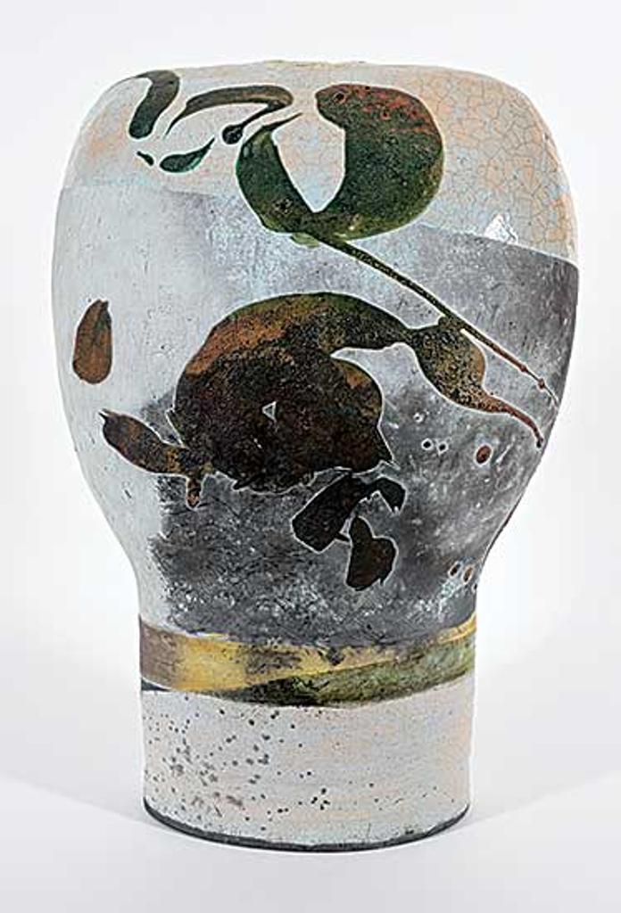 Walter Gibson Dexter (1931-2015) - Untitled - Large Raku Vase with Calligraphic Shapes