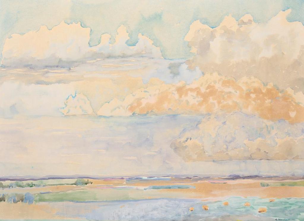 Catherine Perehudoff (1958) - Prairie and Clouds