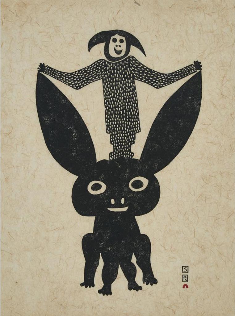 Pudlo Pudlat (1916-1992) - Man With Rabbit