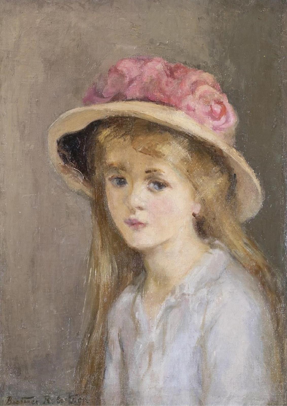 Beatrice Hagarty Robertson (1879-1962) - Young Girl With Flowers
