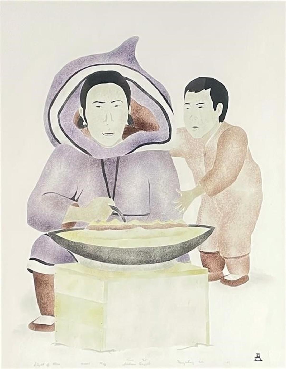 Andrew Karpik Qappik (1964) - stencil on paper