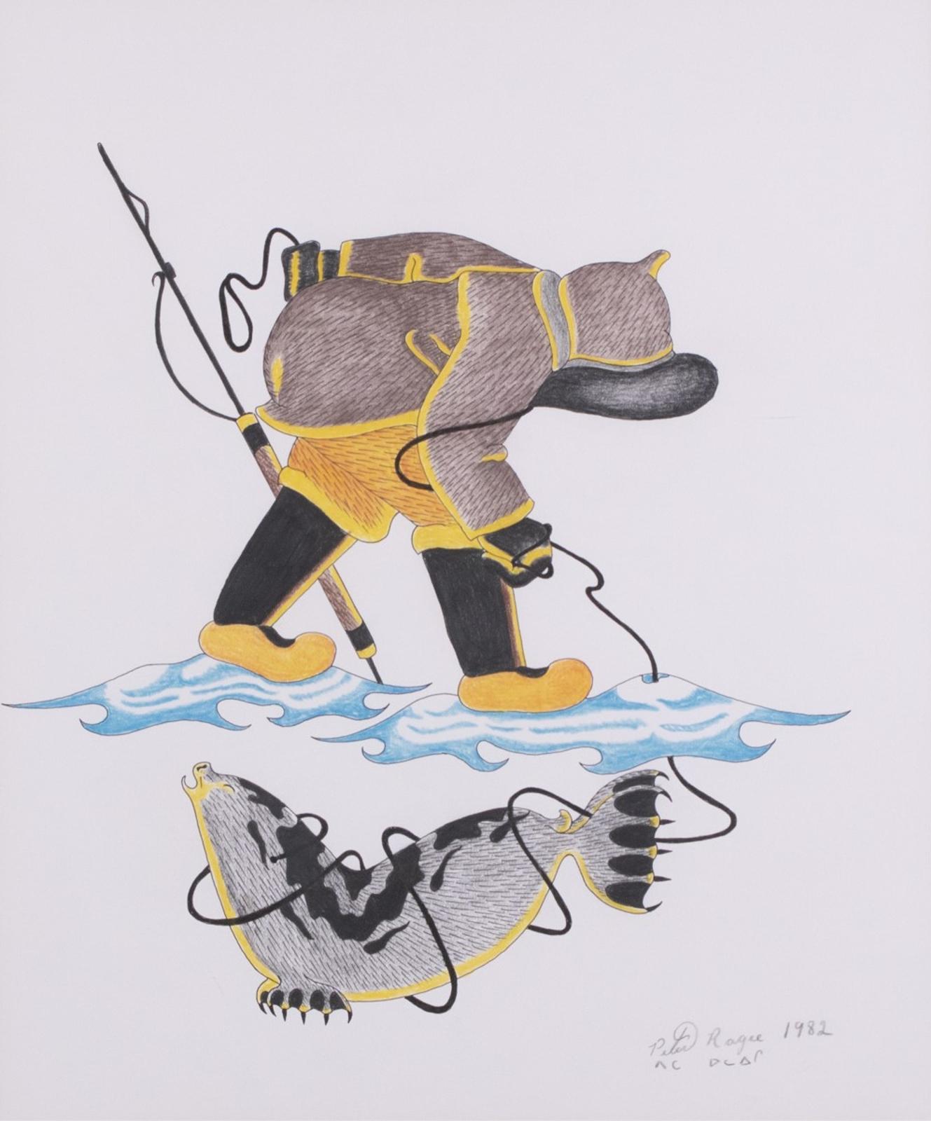 Peter Ragee (1955) - Untitled, Seal Hunter; 1982