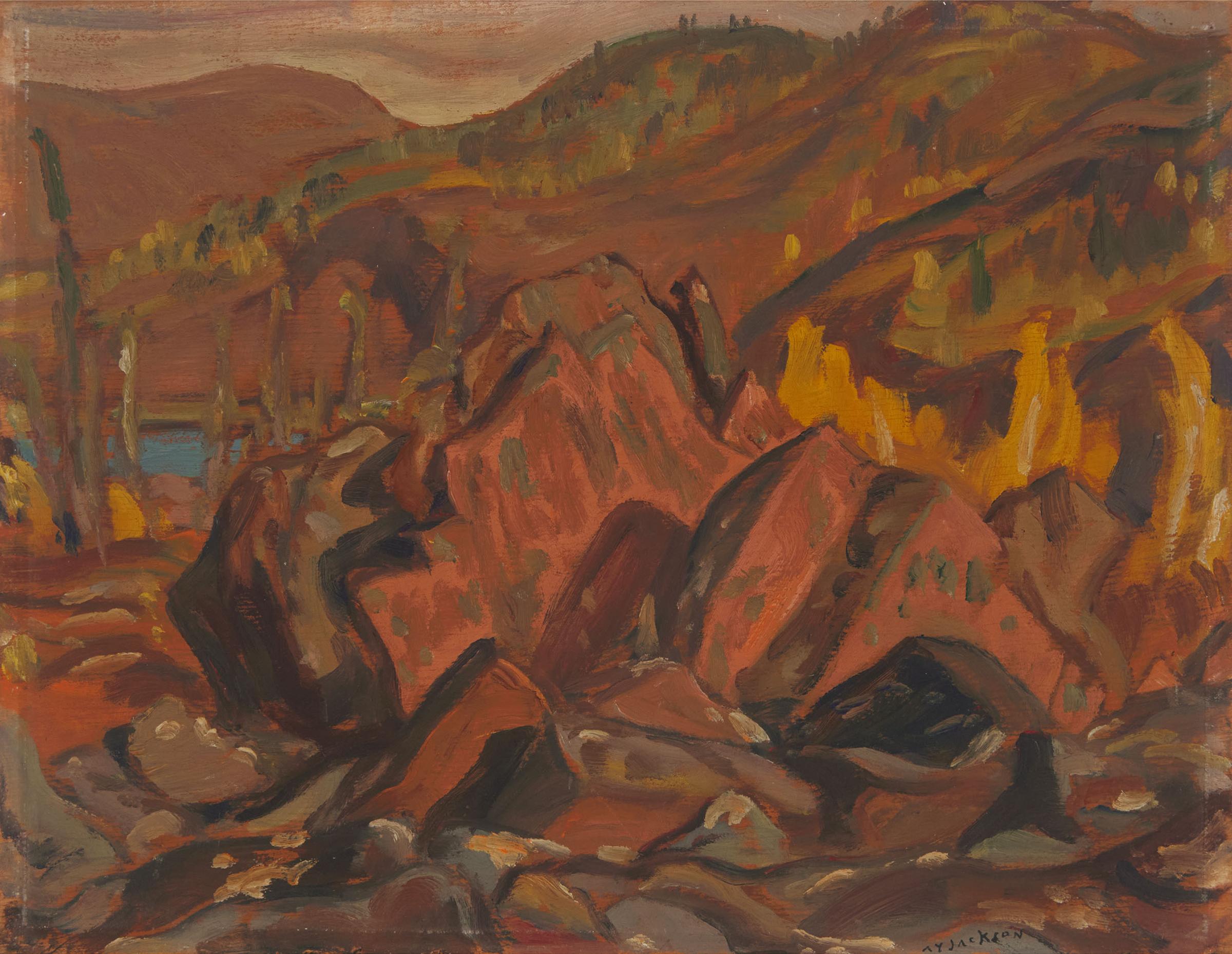 Alexander Young (A. Y.) Jackson (1882-1974) - Rock Form Eldorado Mines, September 1949