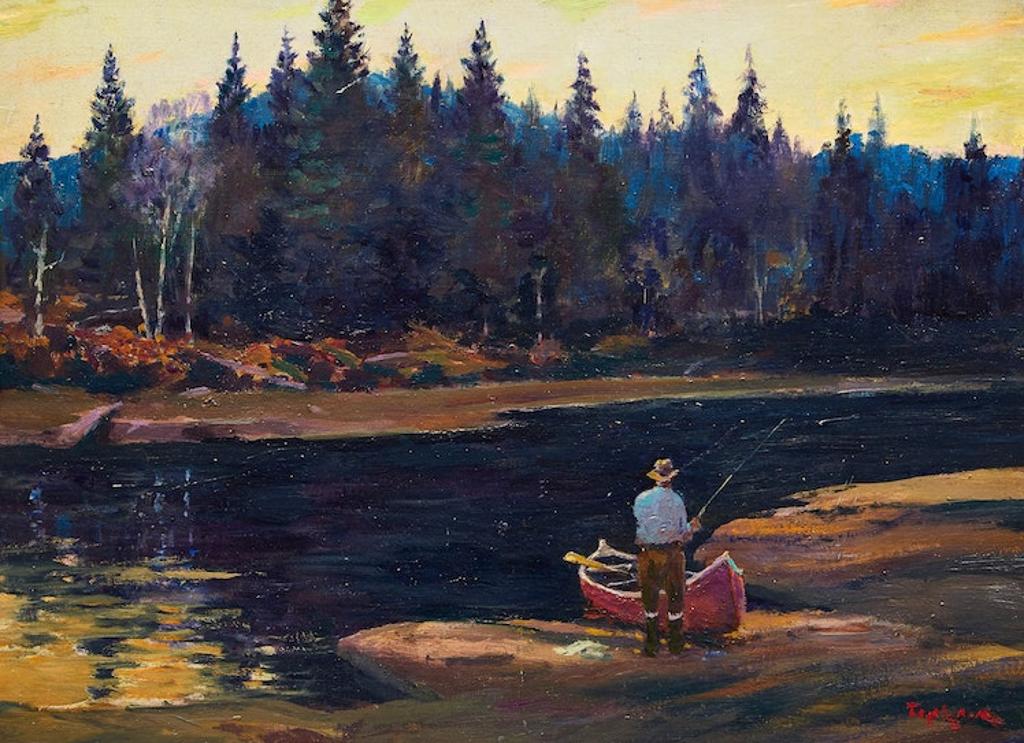 William Thurston Topham (1888-1966) - Fisherman at Dusk