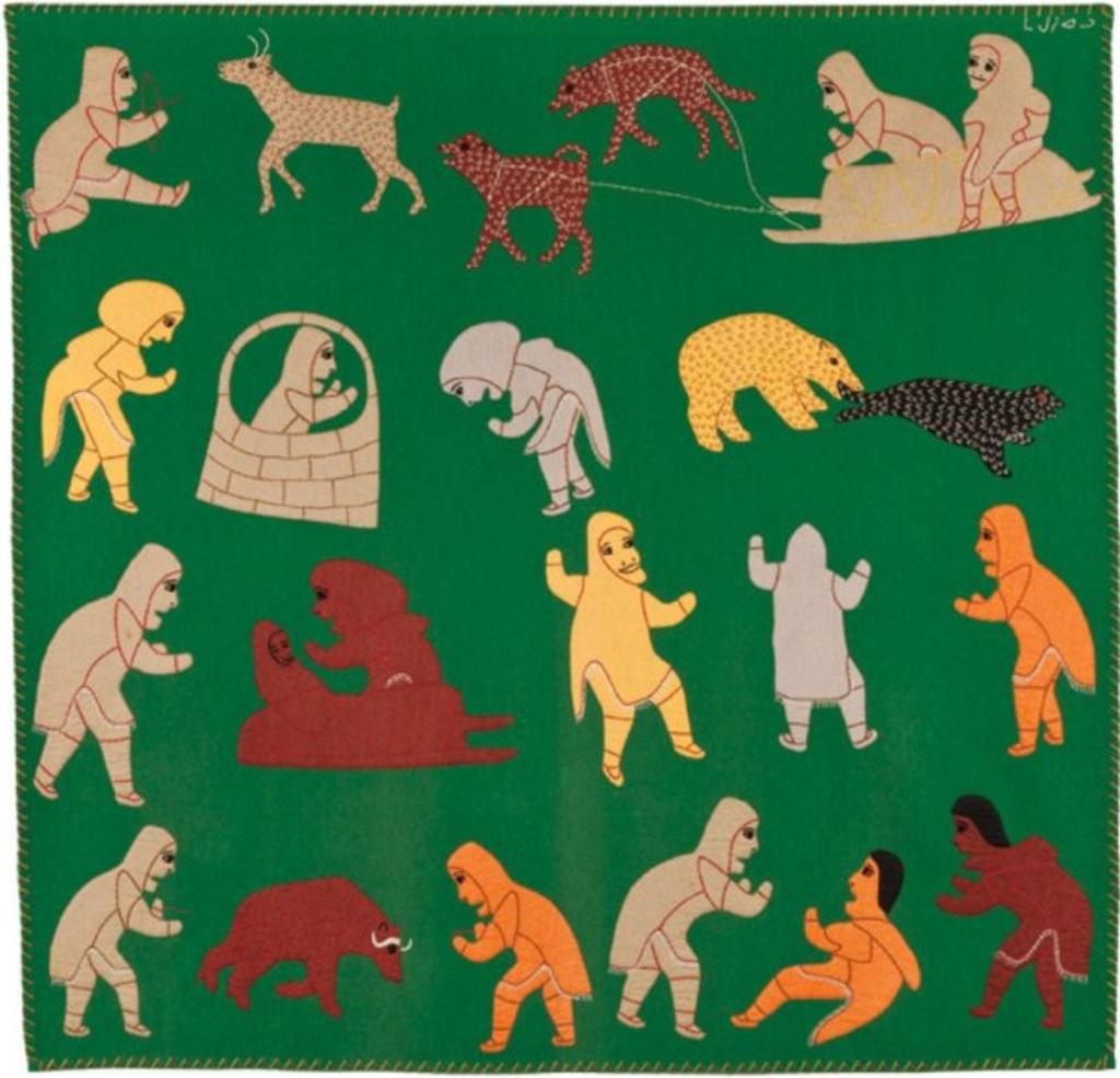 Victoria Mamnguqsualuk (1930-2016) - Scenes of hunting, dogsledding, igloo building and more, ca. 1974-75, stroud