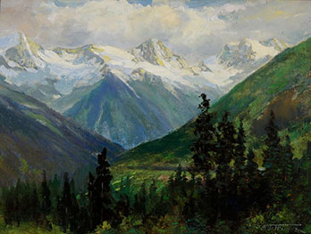Frederic Martlett Bell-Smith (1846-1923) - Sunset on the Hermit Range, Glacier BC