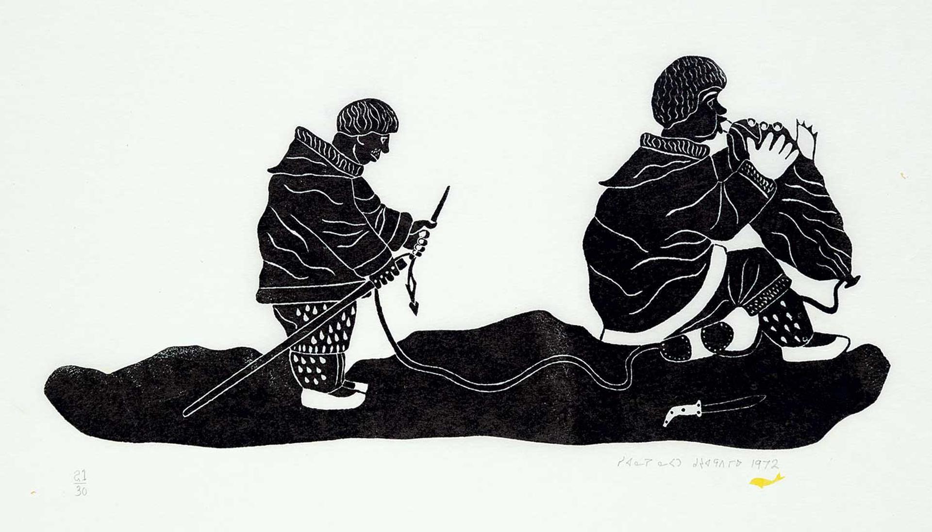 Henry Napartuk (1932-1985) - The Old Way of Hunting Walrus  #21/30