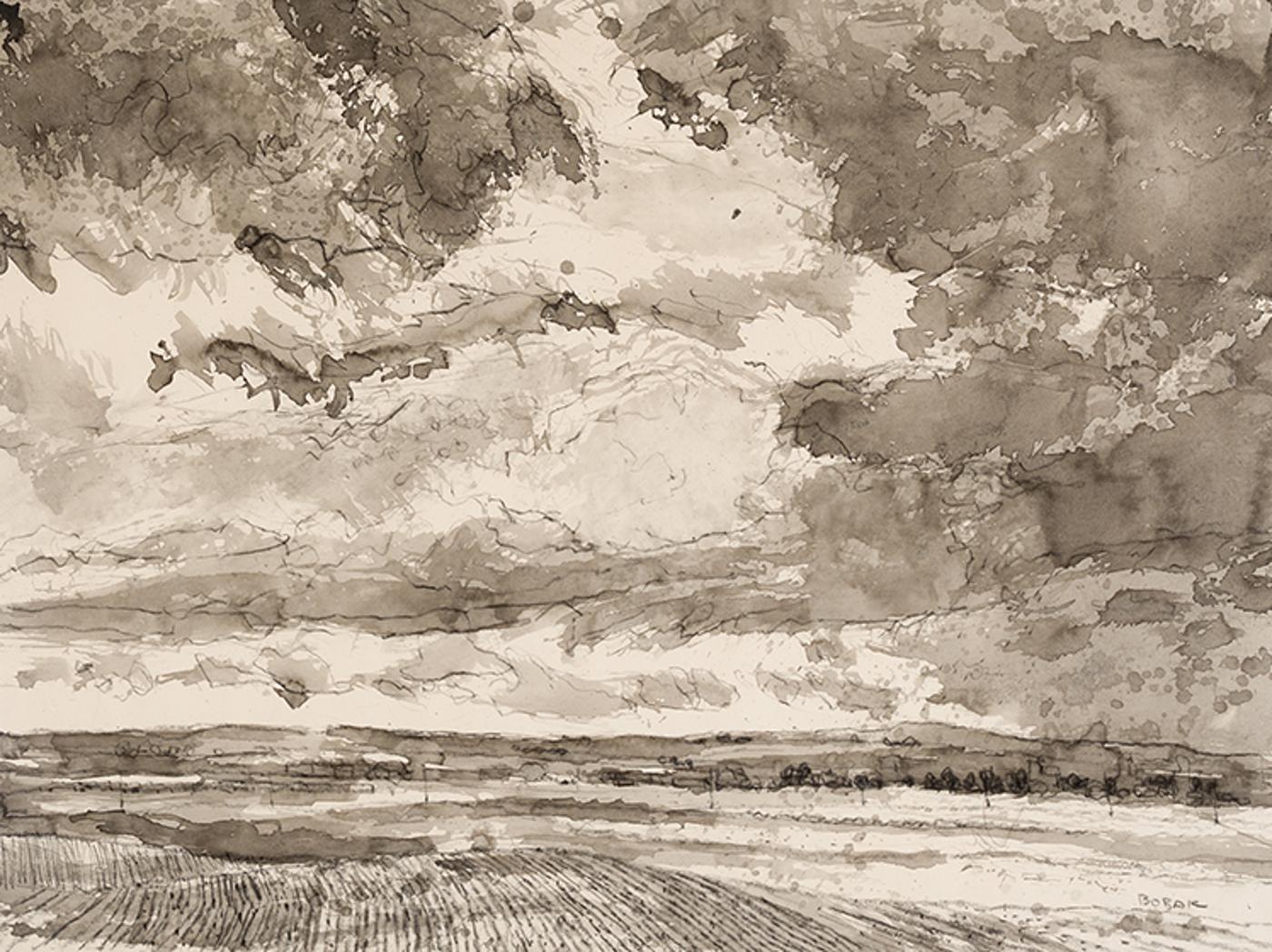 Bruno Joseph Bobak (1923-2012) - Prairie Sky