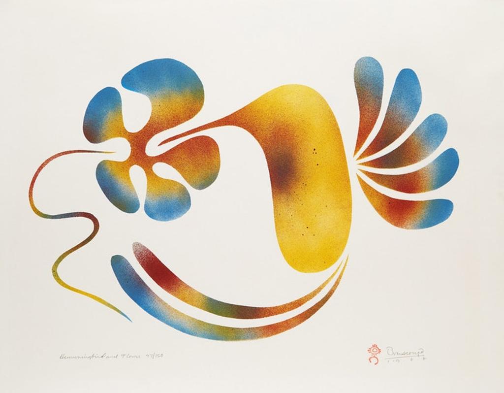 Simon Brascoupe (1948) - Hummingbird and Flower