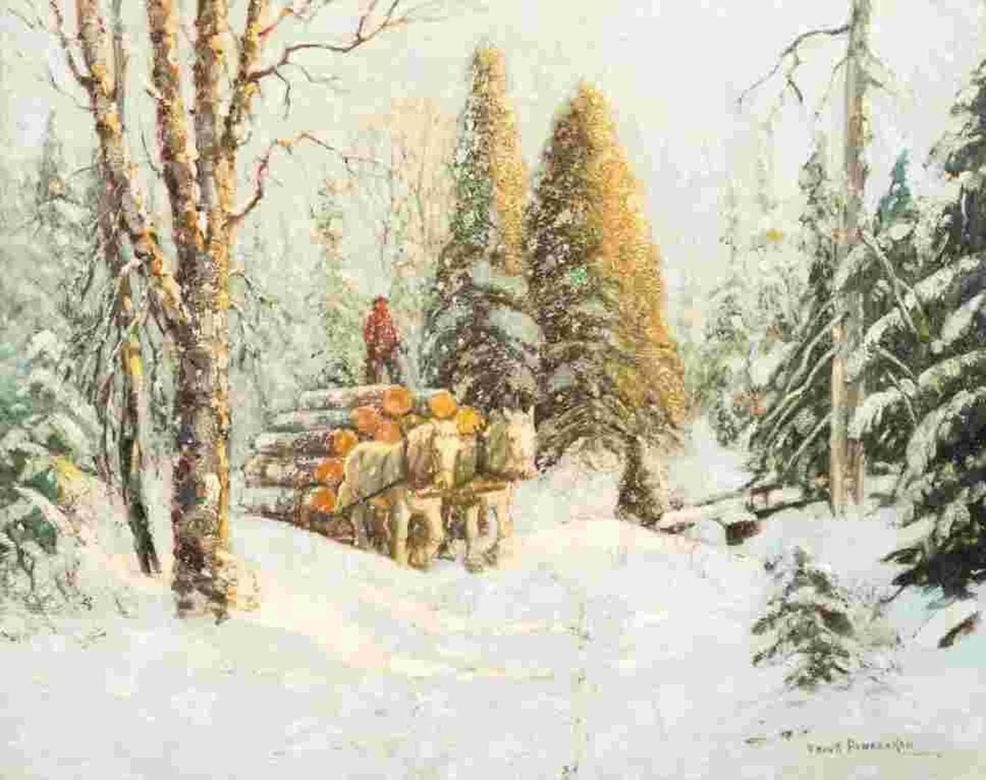 Frank Shirley Panabaker (1904-1992) - Hauling Logs