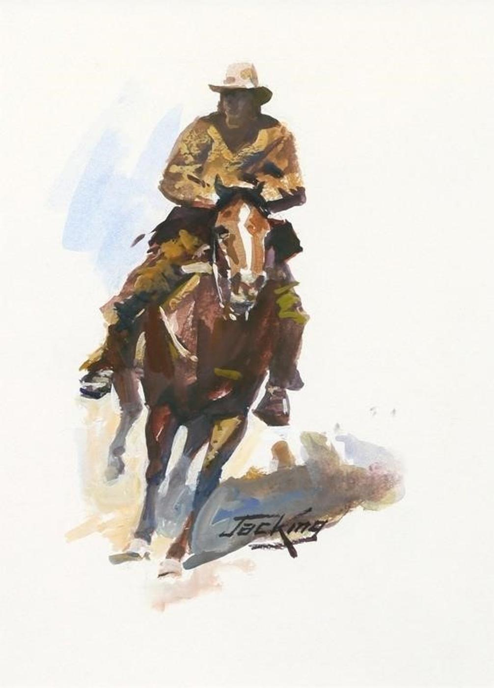 Jack [Jac] Elmo King (1920-1998) - Cowboy On Horseback