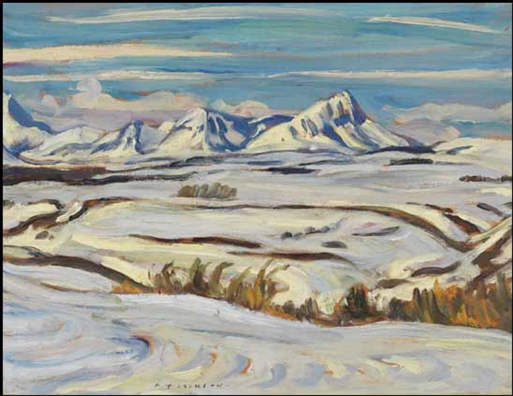 Alexander Young (A. Y.) Jackson (1882-1974) - Snow in September, Bar X Ranch near Pincher Creek