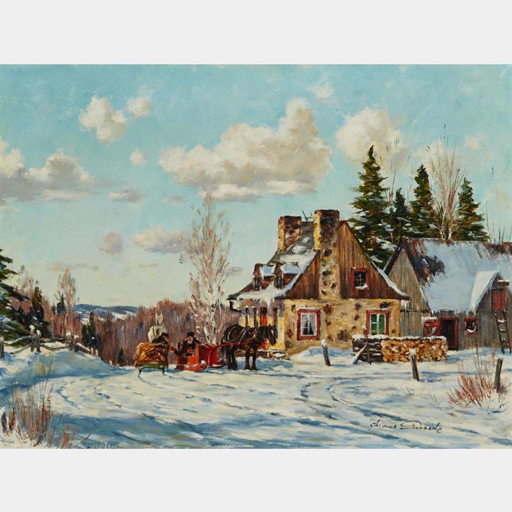 Thomas Hilton Garside (1906-1980) - Stopping For A Chat, Eastern Townships