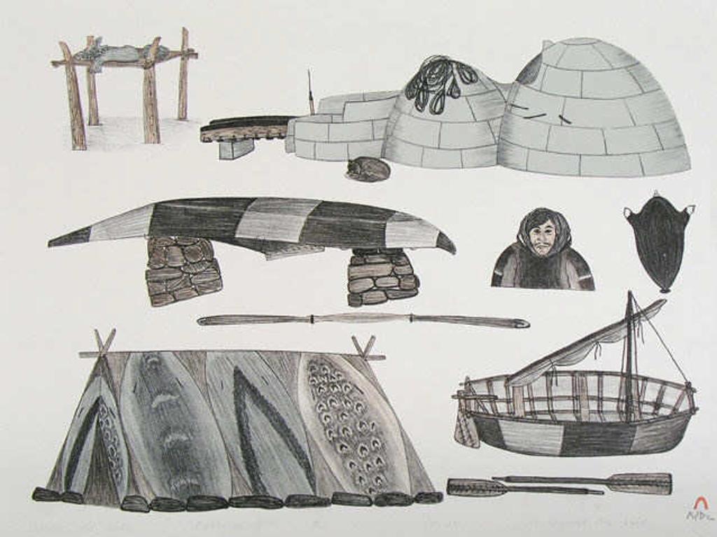 Pootoogook Kananginak (1935) - Untitled