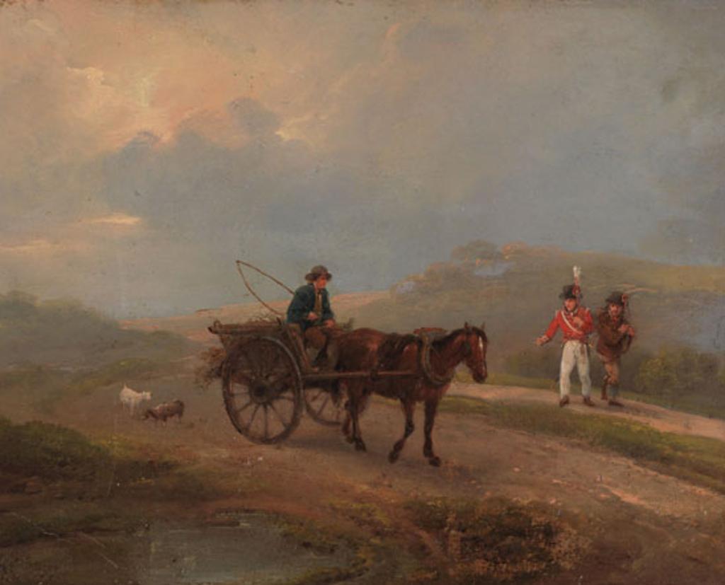 Erskine Nicol (1825-1904) - Man with Horse and Cart