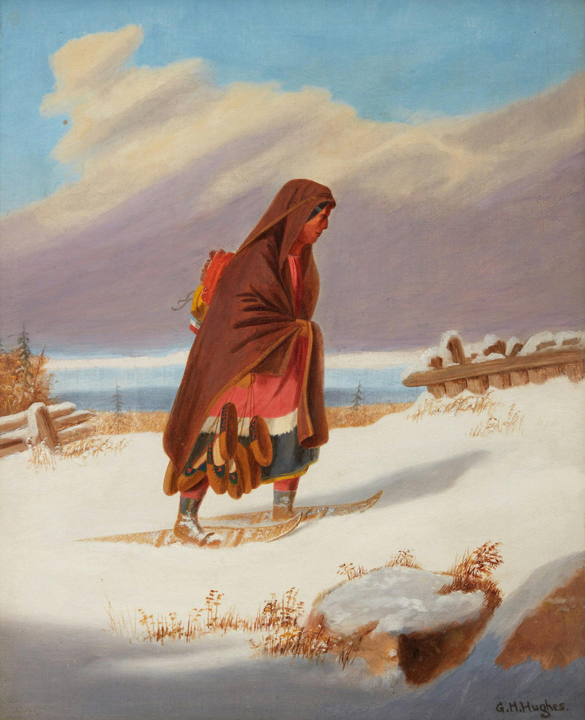 George Hart Hughes (1841-1921) - Squaw Moccasin Seller