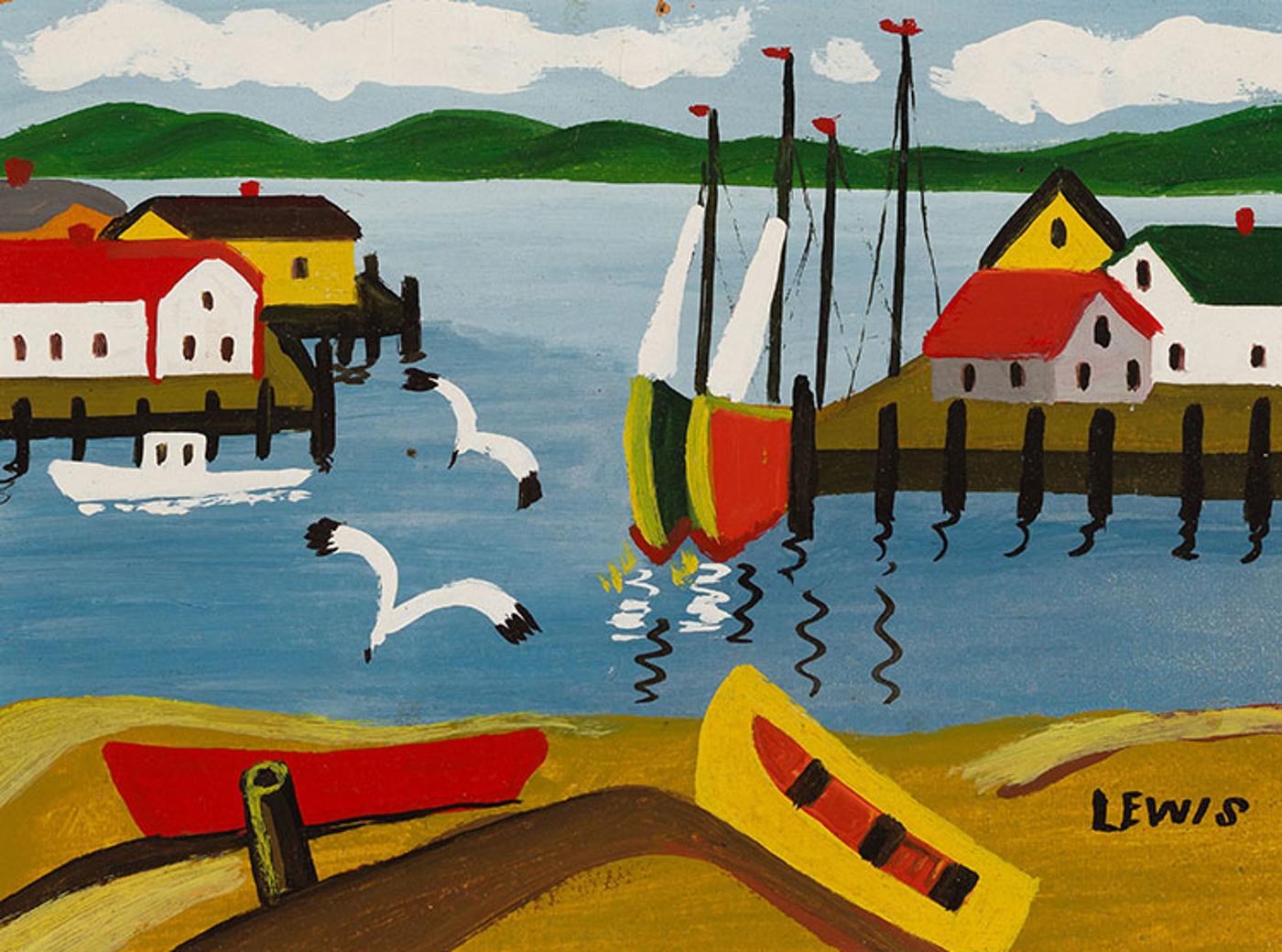 Maud Kathleen Lewis (1903-1970) - Harbour Scene