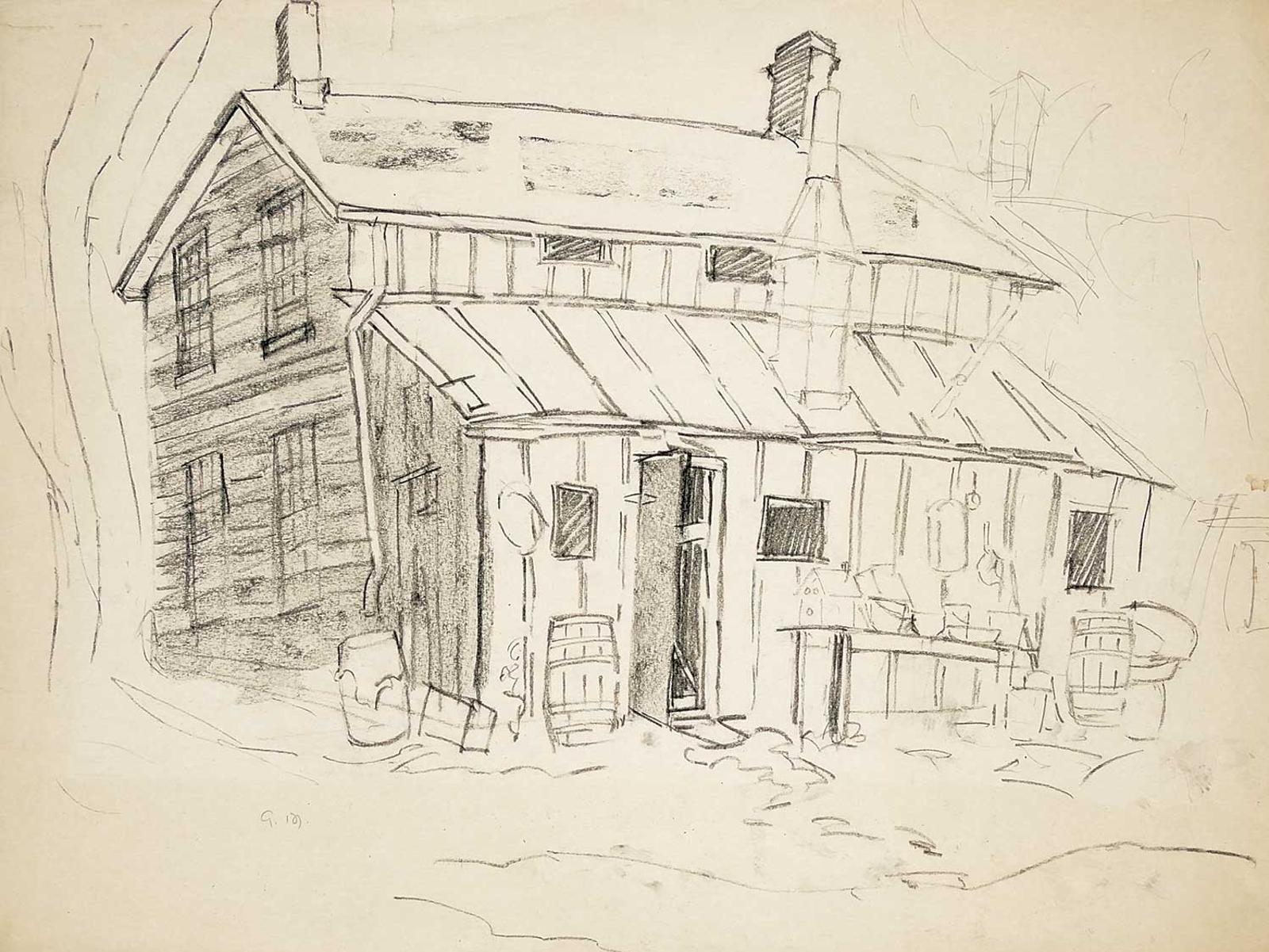 Gladys Eleanor Montgomery (1895-1979) - Untitled - The Old Barn