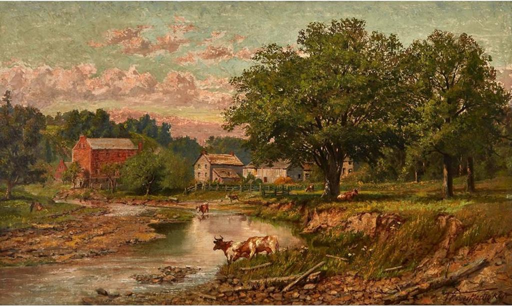 Thomas Mower Martin (1838-1934) - Grazing By The River