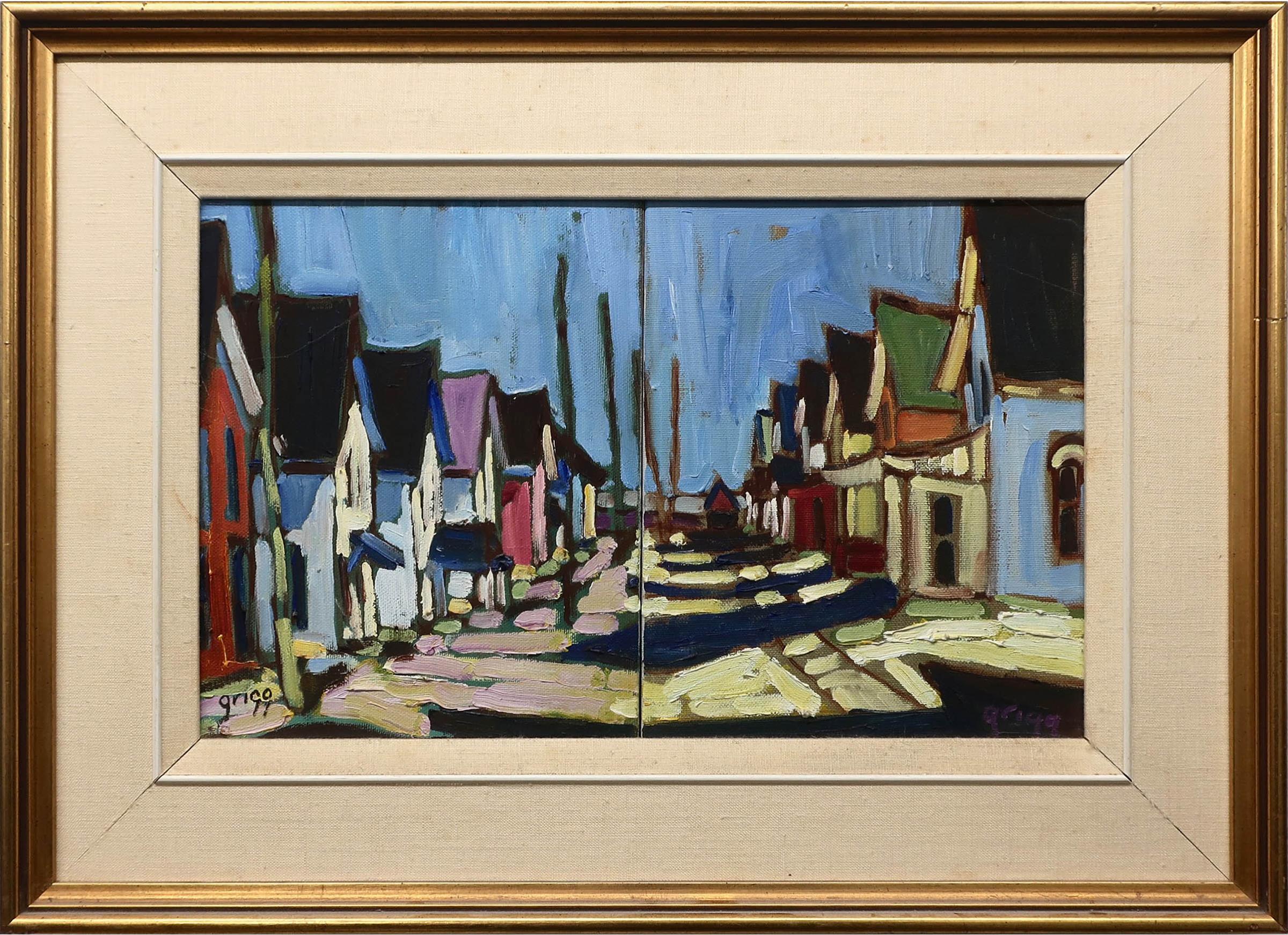 Kate Grigg (1958) - Untitled (Sunlit Street Scene)