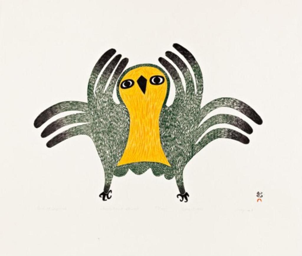 Lucy Qinnuayuak (1915-1982) - Owl at Daybreak, 1982 #24