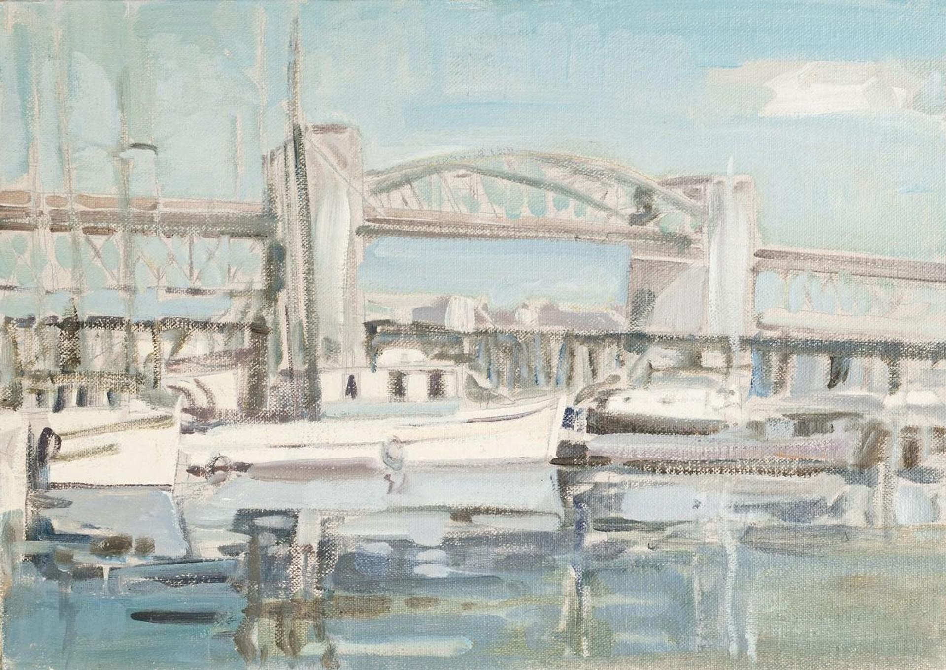 Peter Maxwell Ewart (1918-2001) - Untitled - Vancouver Harbour and Burrard Street Bridge